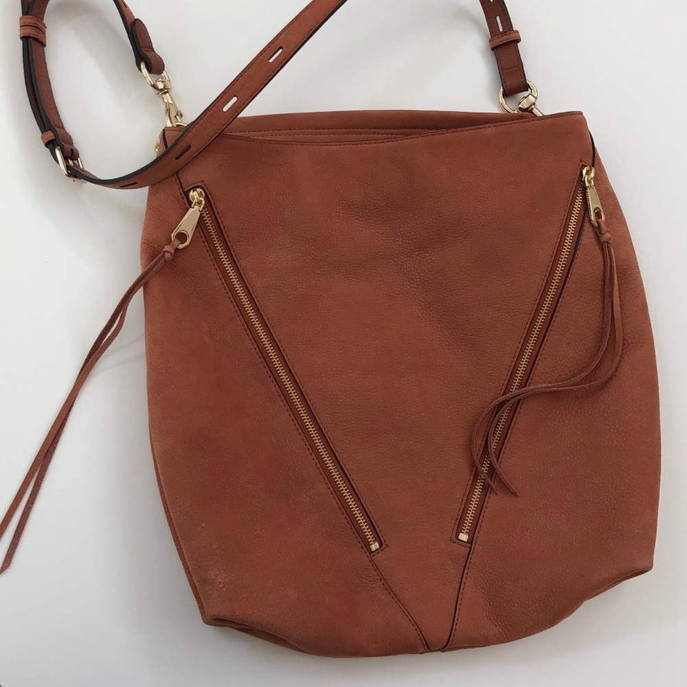 Rebecca Minkoff Moto Nubuck Leather Hobo - Picture 12 of 13